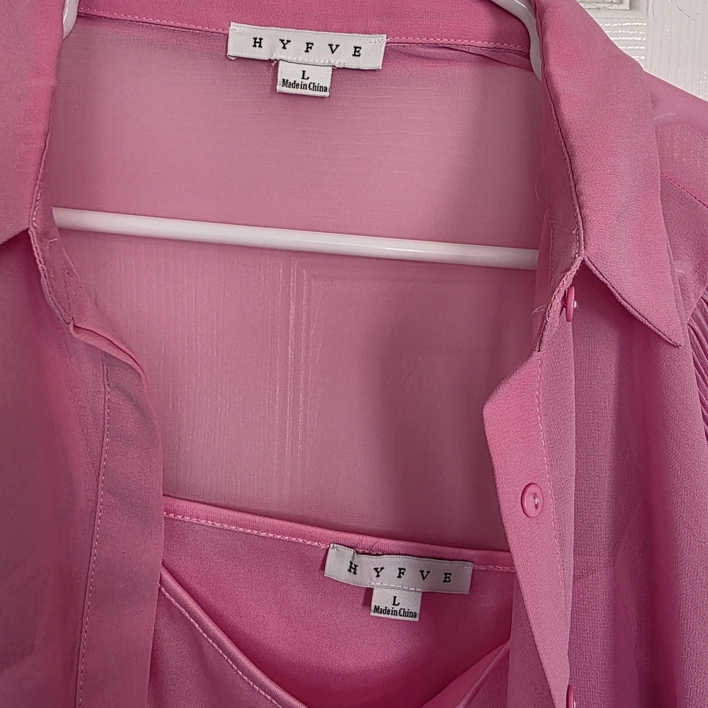 HYFVE Pink Sheer Blouse Set - Picture 10 of 10